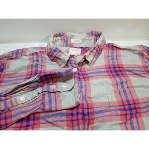 J.‎ Crew Womens Long Sleeve Button Up Small Plaid Boy Fit Shirt
